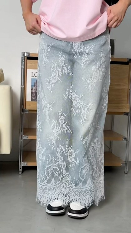 брюки с кружевом,кружевные брюки,кружевные джинсы,джинсы с кружевами,кружевная юбка