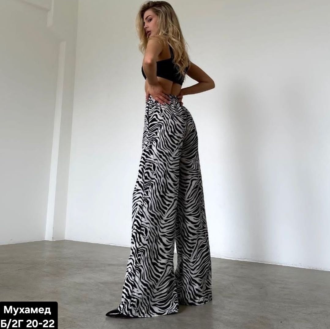штаны палаццо зебра,брюки палаццо зебра,брюки палаццо зебра летние bynati,женские брюки,женские летние брюки