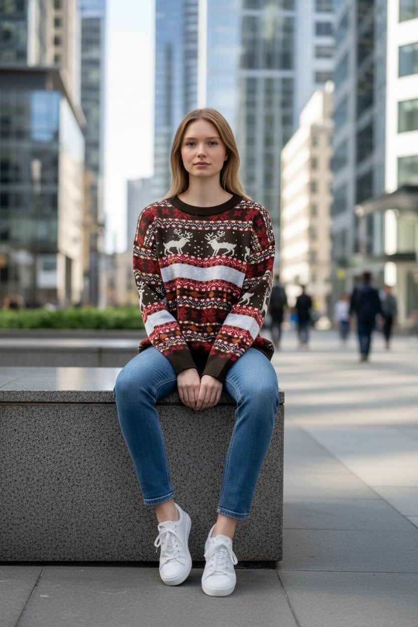 свитер новогодний,свитер,свитер женский новогодний,свитер с оленями,зимний свитер