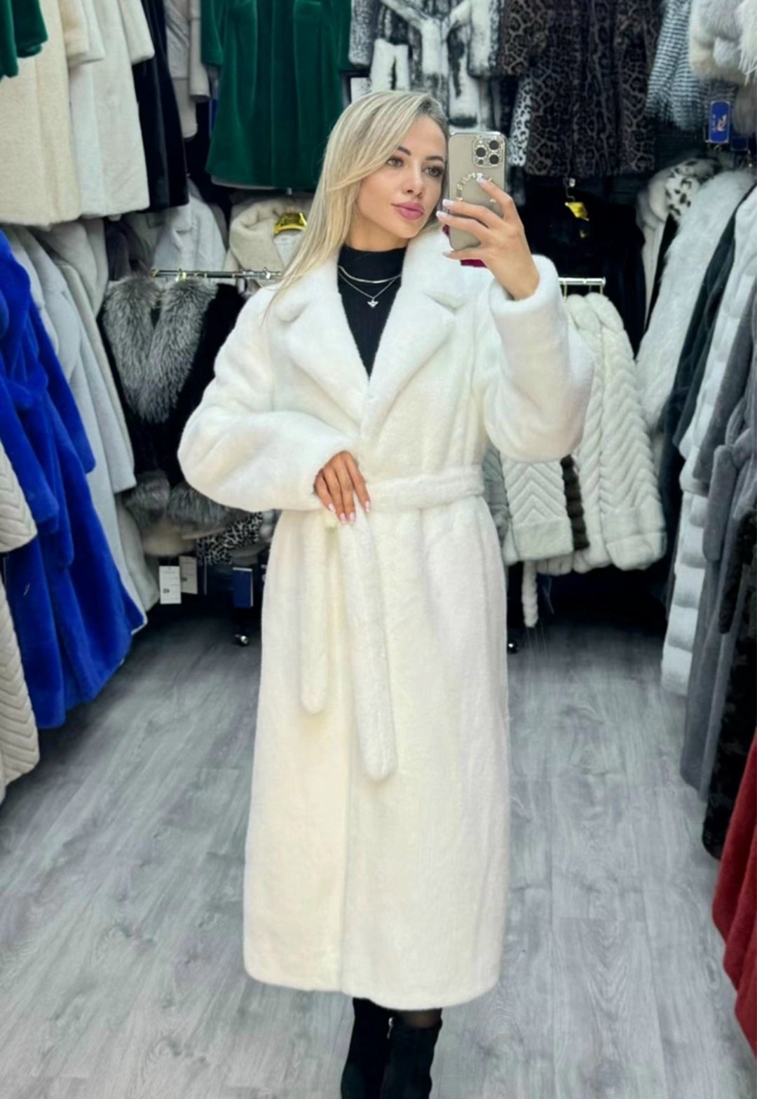 eliseeva dress пальто эко шуба искусственная зимнее норка длинное с поясом,меховое пальто,шуба пальто из эко меха,шуба пальто из эко меха жемчужного цвета,искусственная шуба