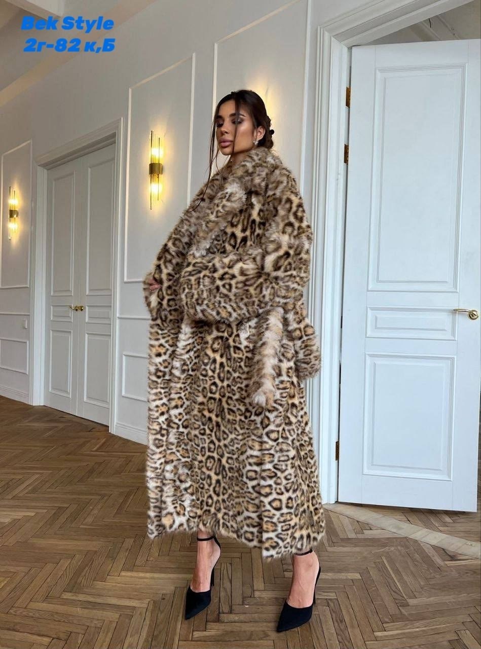 шуба под рысь,шуба леопардовая,удлиненная шуба из экомеха под рысь,шуба из рыси,шуба из эко меха