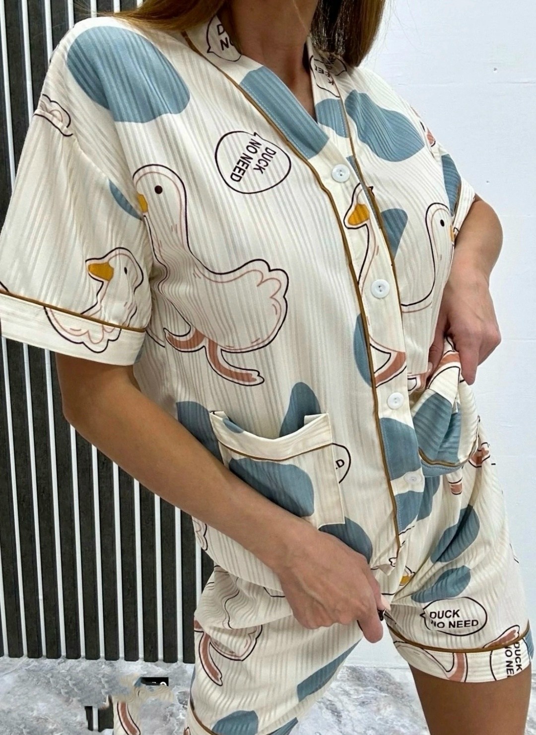 пижама женская хлопок,женская пижама,пижама с санрио,комплект пижама,пижама с шортами