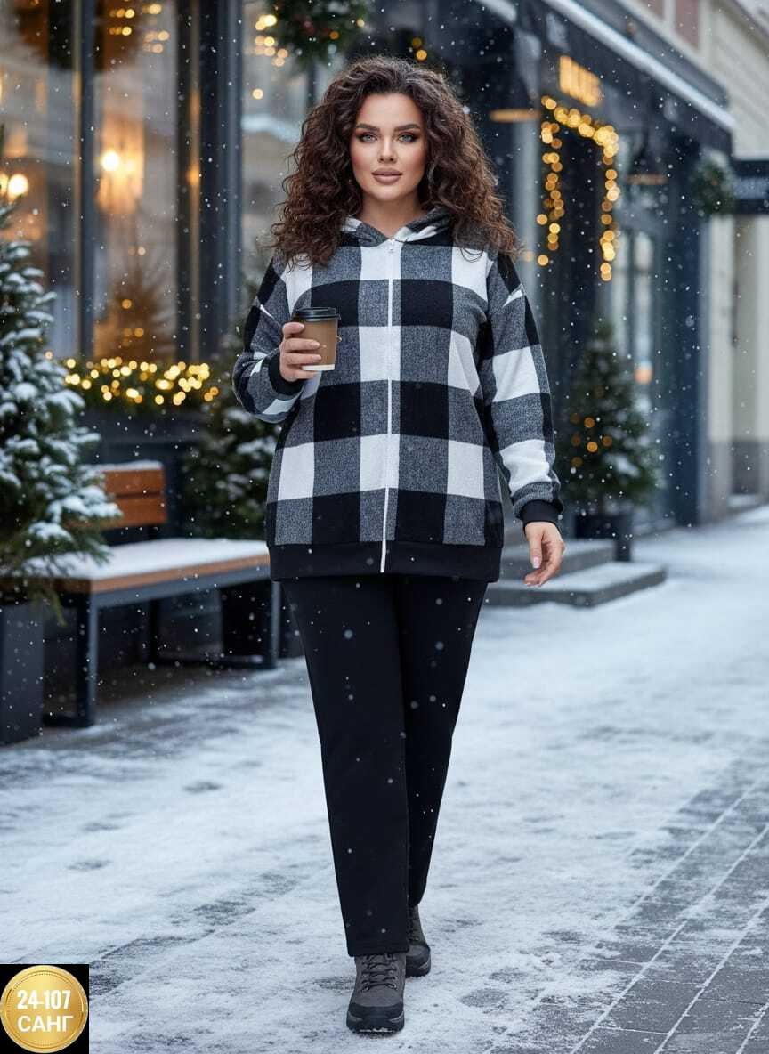 женский костюм на флисе,костюм двойка женская,спортивный костюм в клетку,cпортивный костюм женский теплый,костюм на флисе