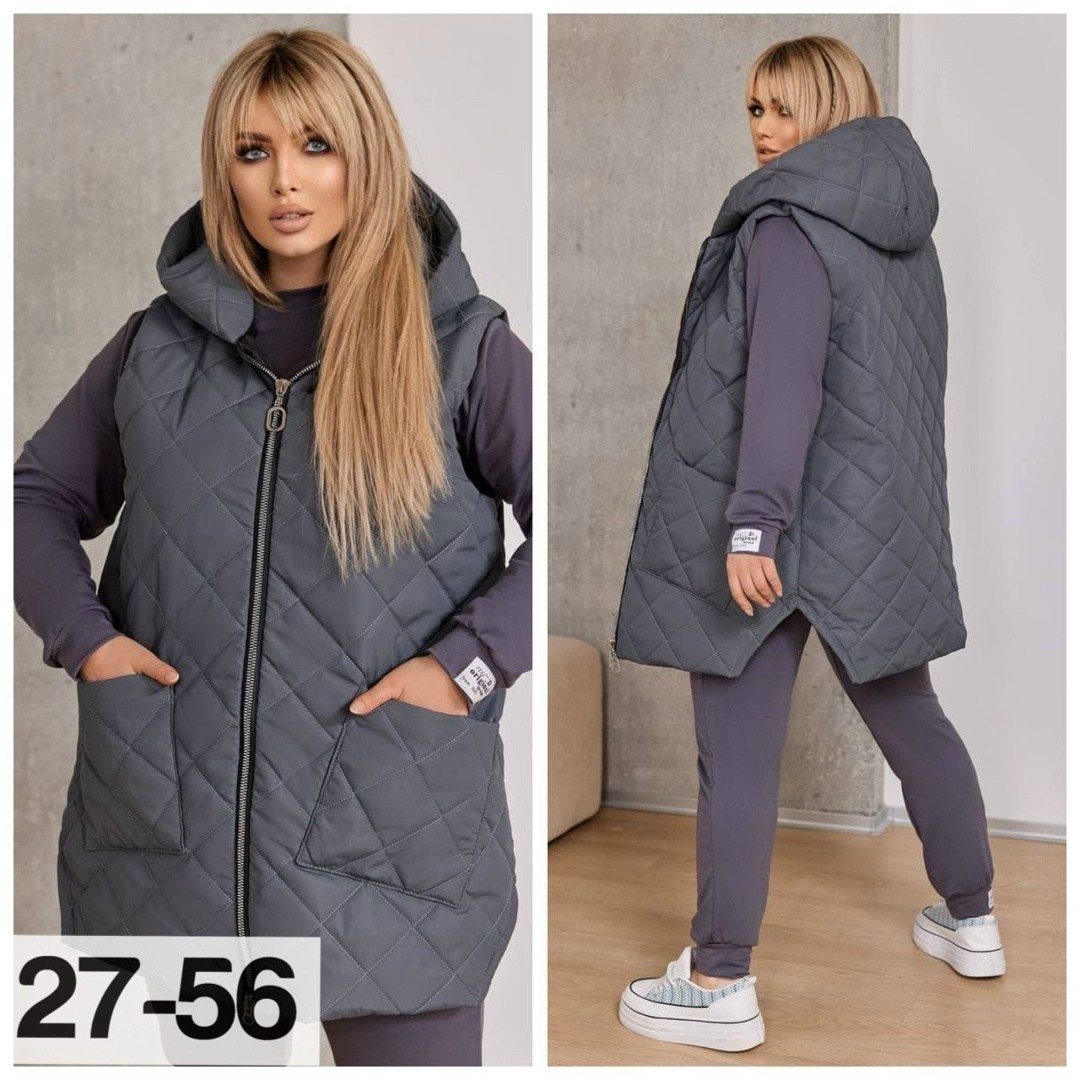 жилет на синтепоне,костюм тройка женский,куртка женская демисезонная,удлиненная куртка,жилетка на синтепоне