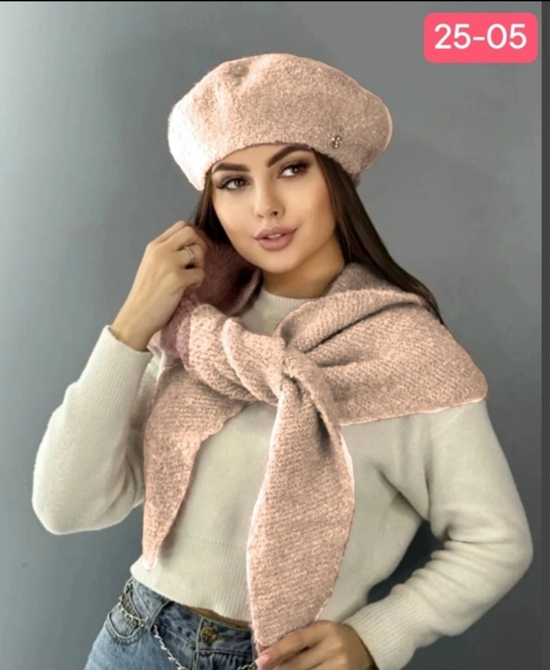 женская шапка,шапка для женщин,женский берет,вязаные комплекты,берет