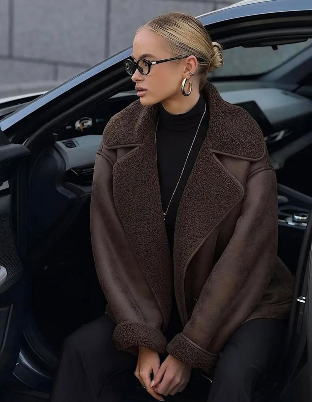 женская дубленка оверсайз,дубленка женская,дубленка оверсайз,дубленка демисезонная оверсайз авиатор с меховым воротником,дубленка