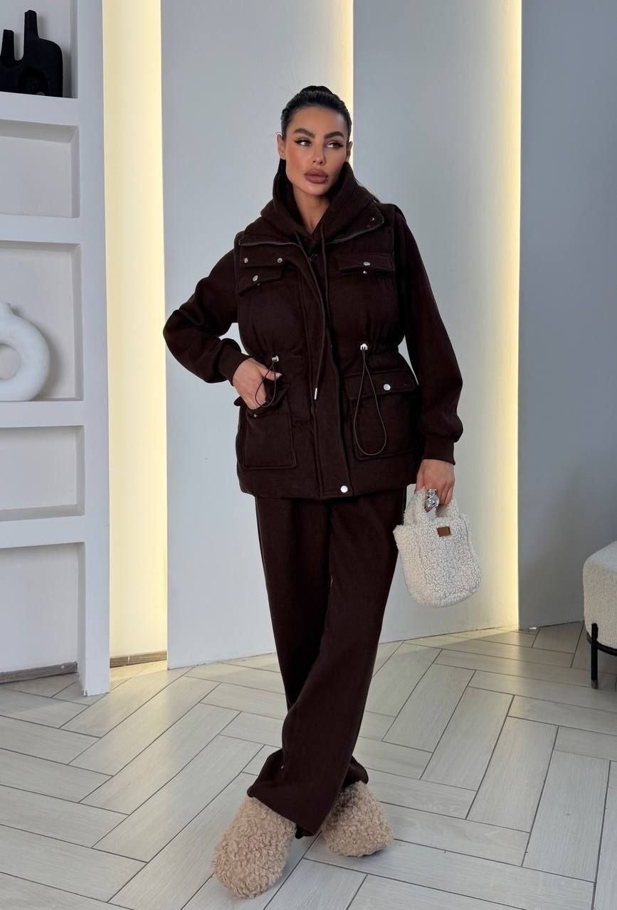 женский костюм тройка,костюм на флисе,женский костюм,костюм теплый,костюм тройка