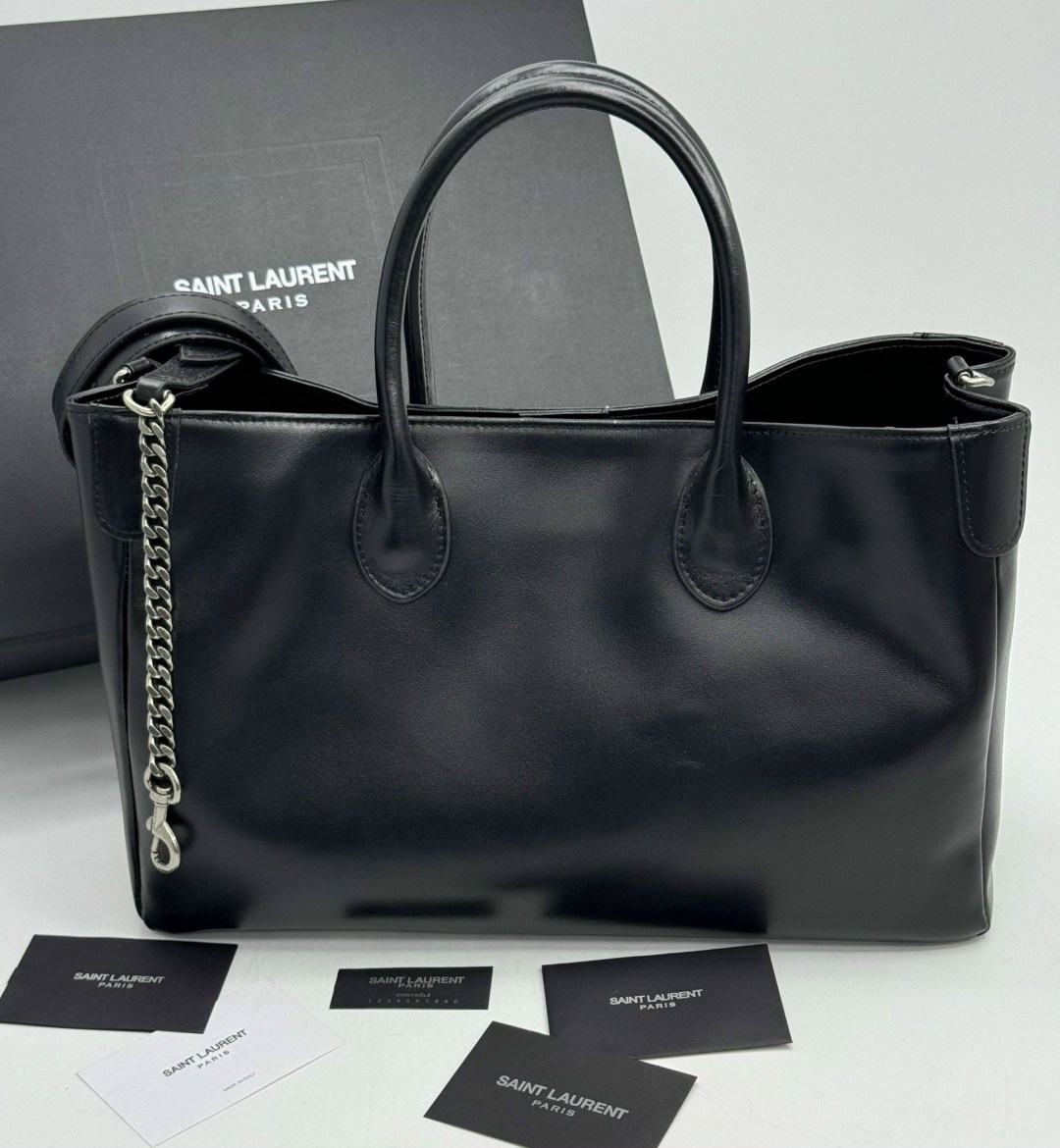 сумка yves saint laurent,yves saint laurent женская чёрная сумка 39x23 см,сумка тоут saint laurent ysl натуральная кожа,saint laurent сумка,сумка saint laurent из натуральной гладкой кожи