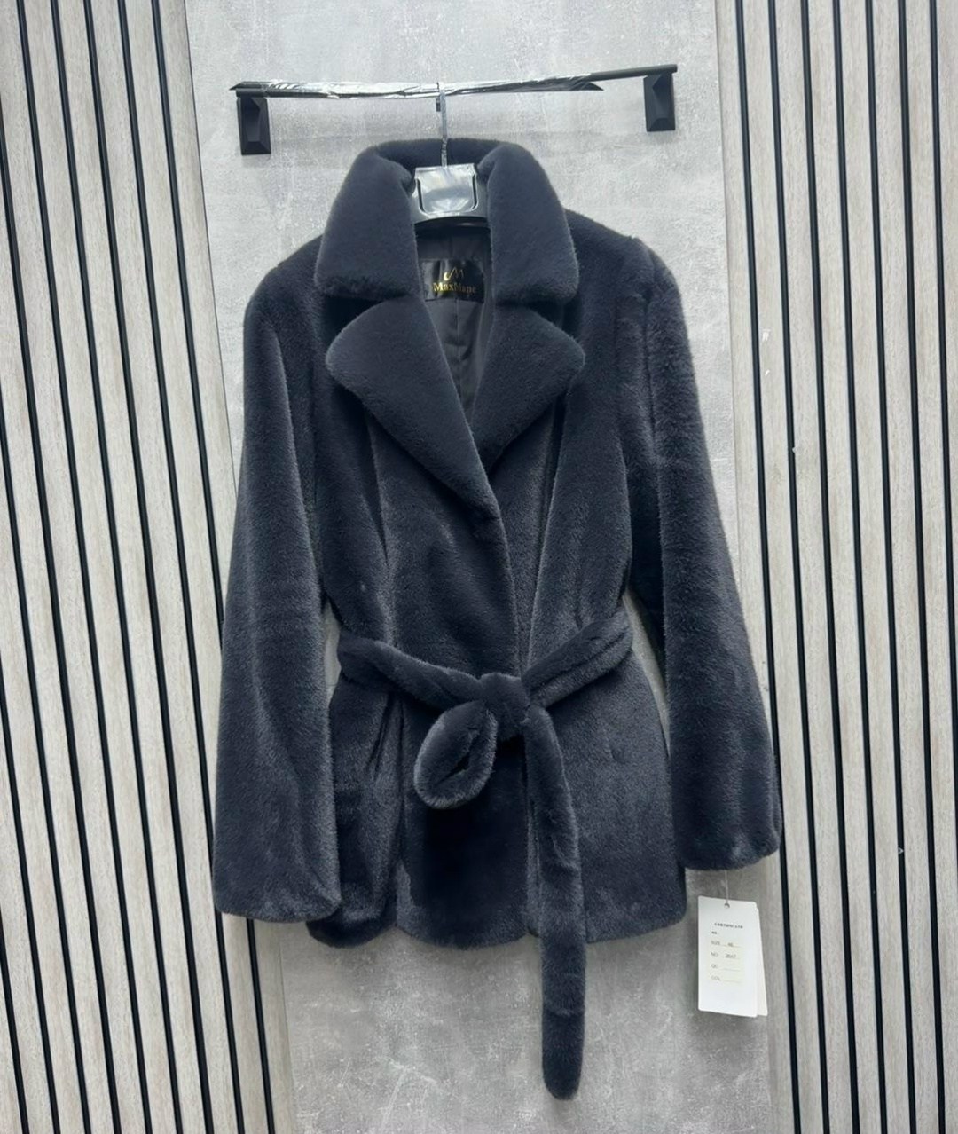 шуба lawinter модель 53726 цвет графит,искусственная шуба,искусственная женская шуба,женская шуба,норковая шуба