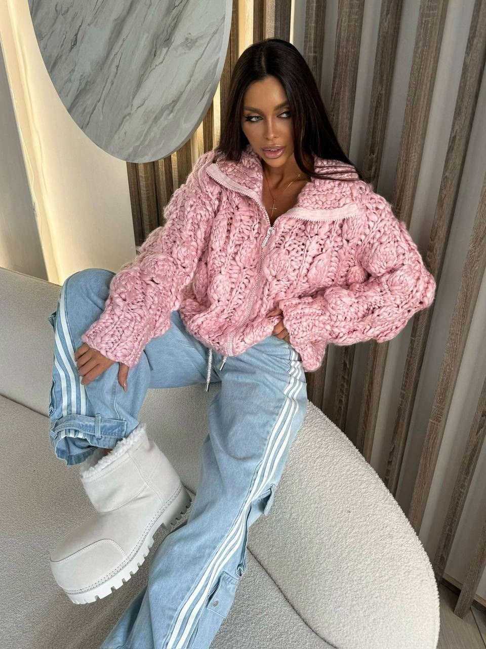 вязаный кардиган,кофта теплая,кофта на флисе,теплая кофта оверсайз,куртка оверсайз