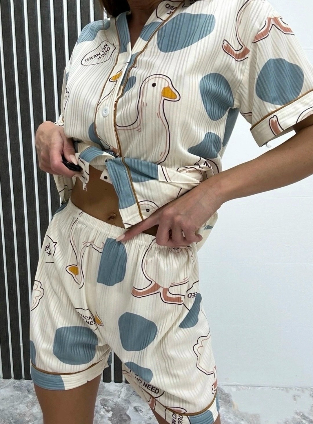 пижама женская хлопок,женская пижама,пижама с санрио,комплект пижама,пижама с шортами