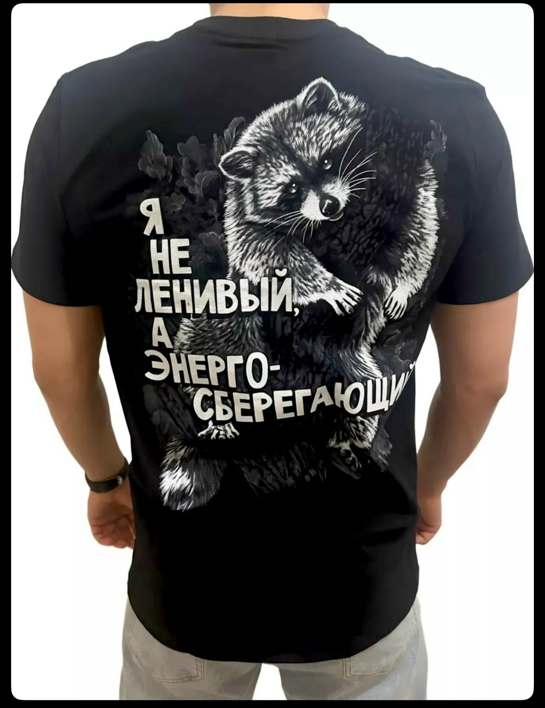 футболка енот,футболка мужская енот,футболка лентяй,футболке,у нас режим обожремся и лежим футболка