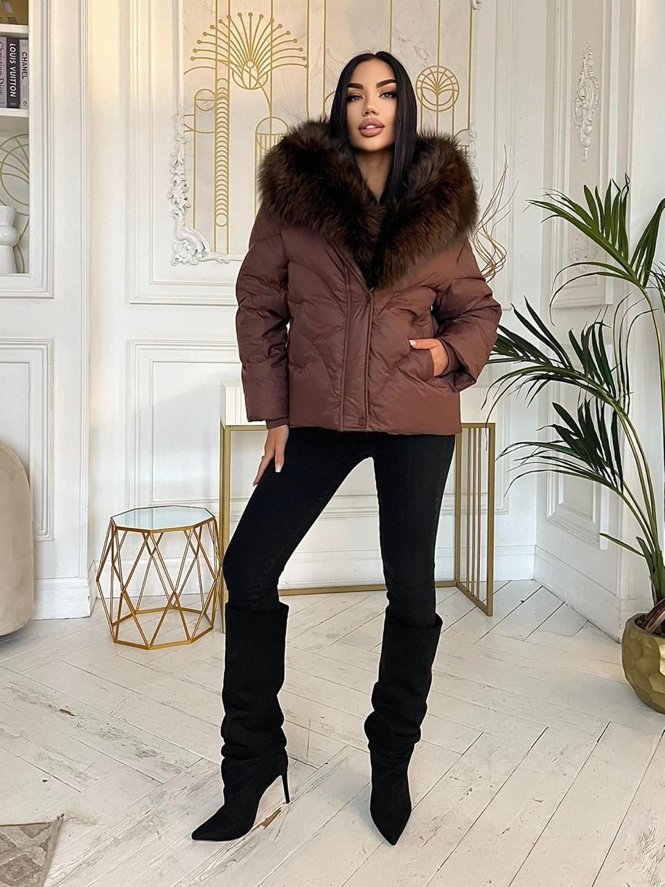 пуховик с натуральным мехом,пуховик женский,женская зимняя куртка,пуховик,куртка с мехом