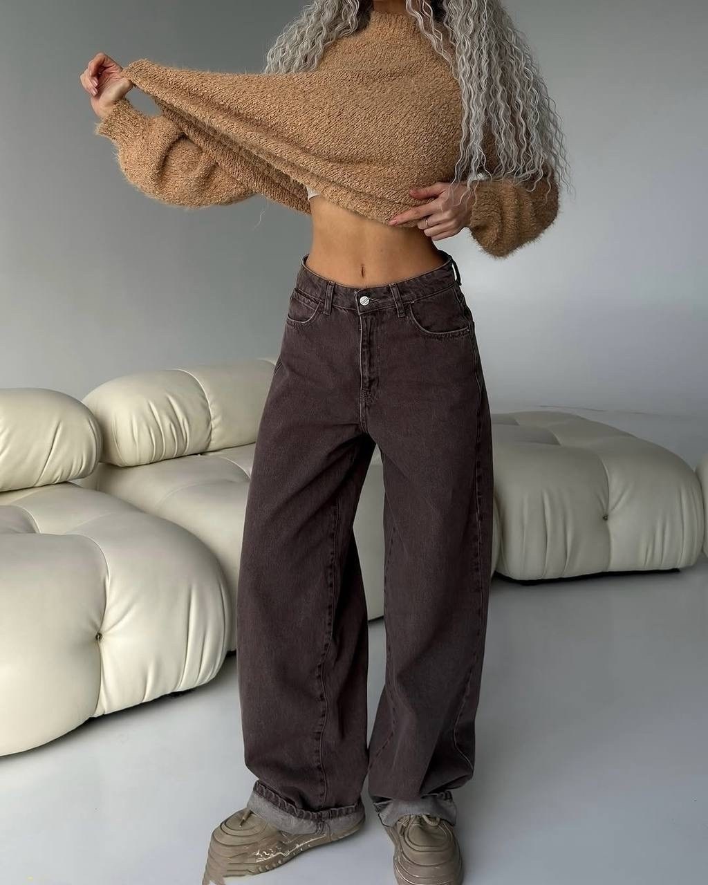 брюки джинсы,женские джинсы,джинсы коричневые,джинсы широкие женские,джинсы широкие