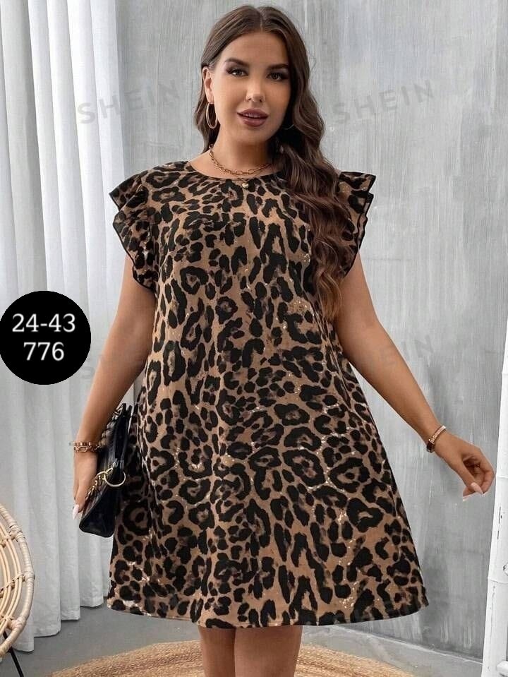 платье женская,женское платье больших размеров,платье туника,платье с леопардовым принтом,повседневные платья