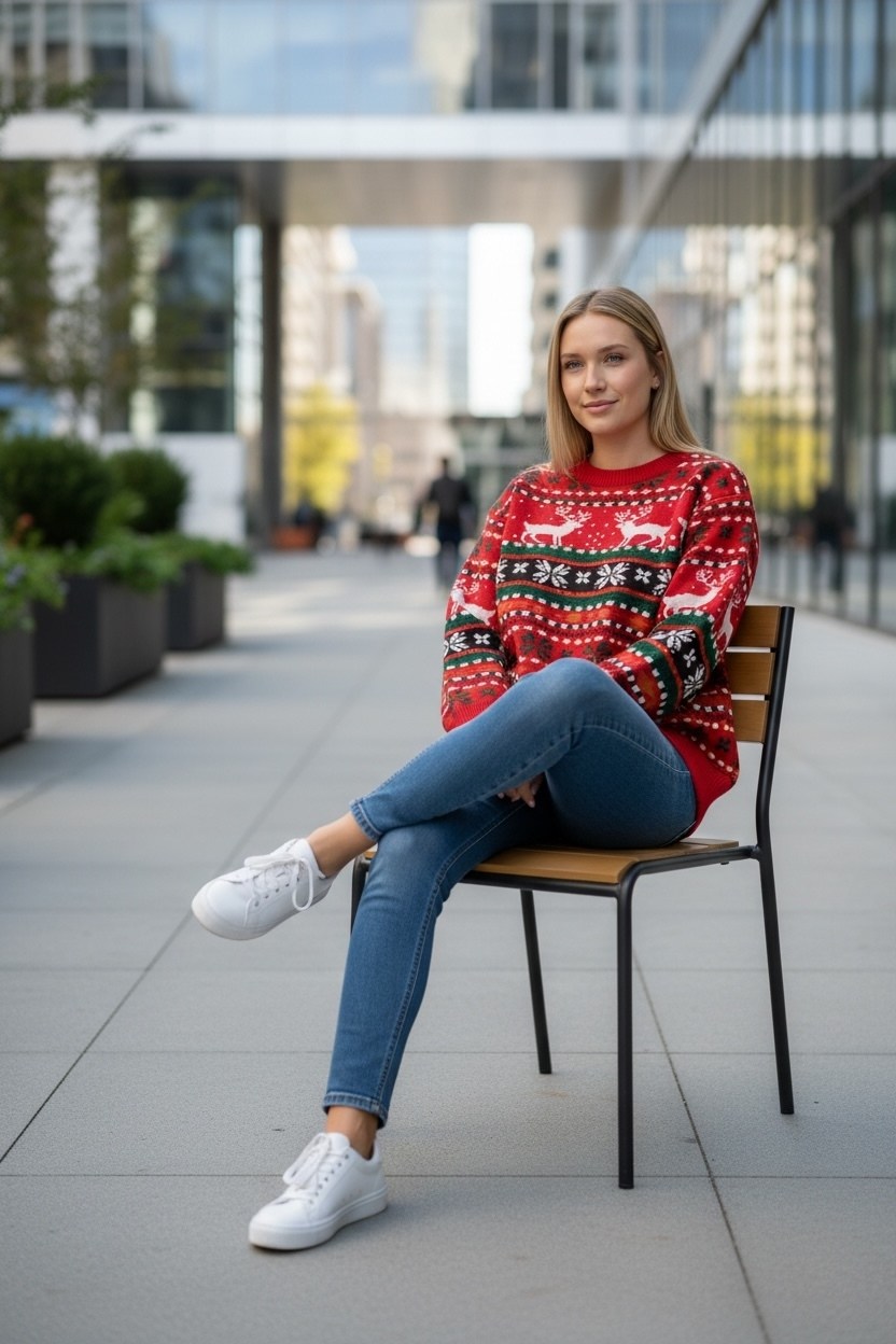 свитер новогодний,свитер,свитер женский новогодний,свитер с оленями,зимний свитер