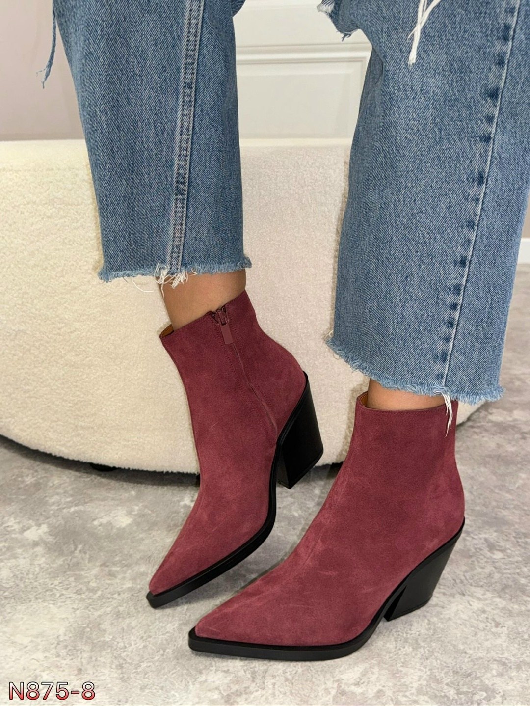 замшевые ботильоны,замшевые ботинки,ботильоны женские,женская ,женские ботильоны в ковбойском стиле