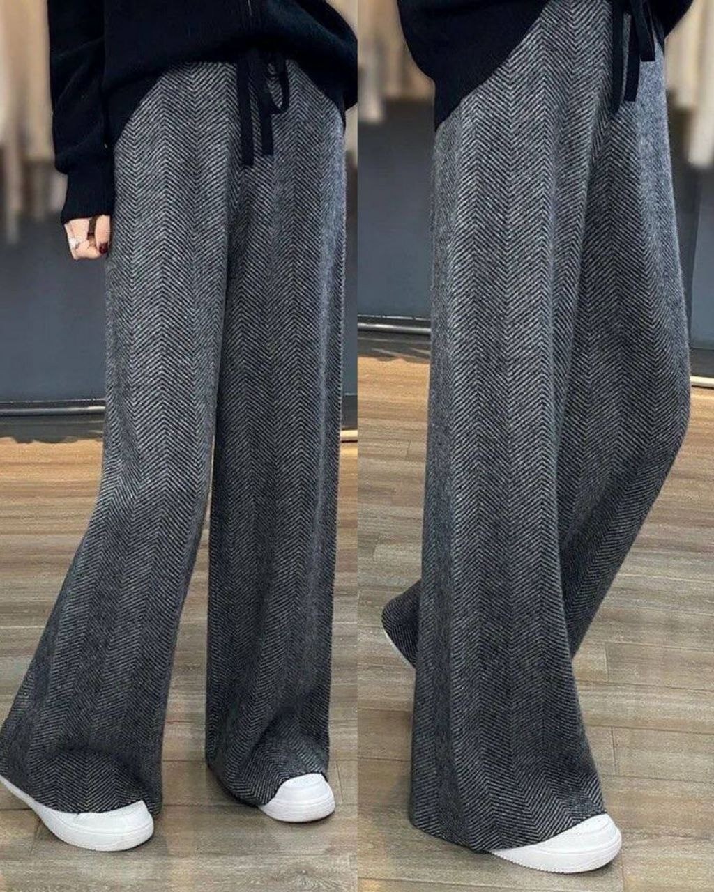 теплые широкие брюки,женские кашемировые брюки с широкими штанинами angel,вязаные брюки женские,широкие женские брюки,штаны палаццо женские трикотажные