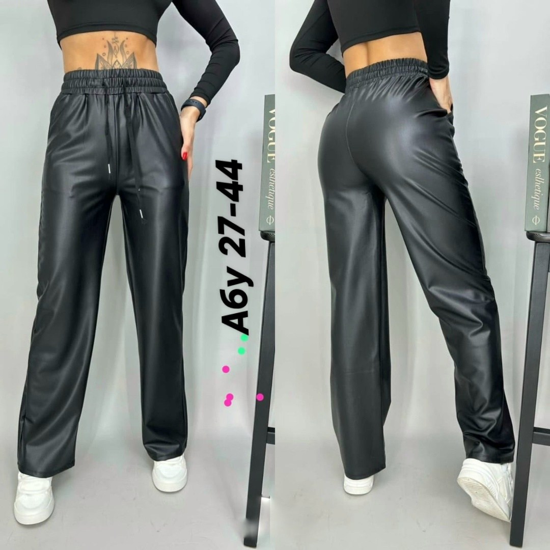 брюки кожаные палаццо,кожаные брюки женские,штаны из экокожи,брюки женские,брюки кожаные