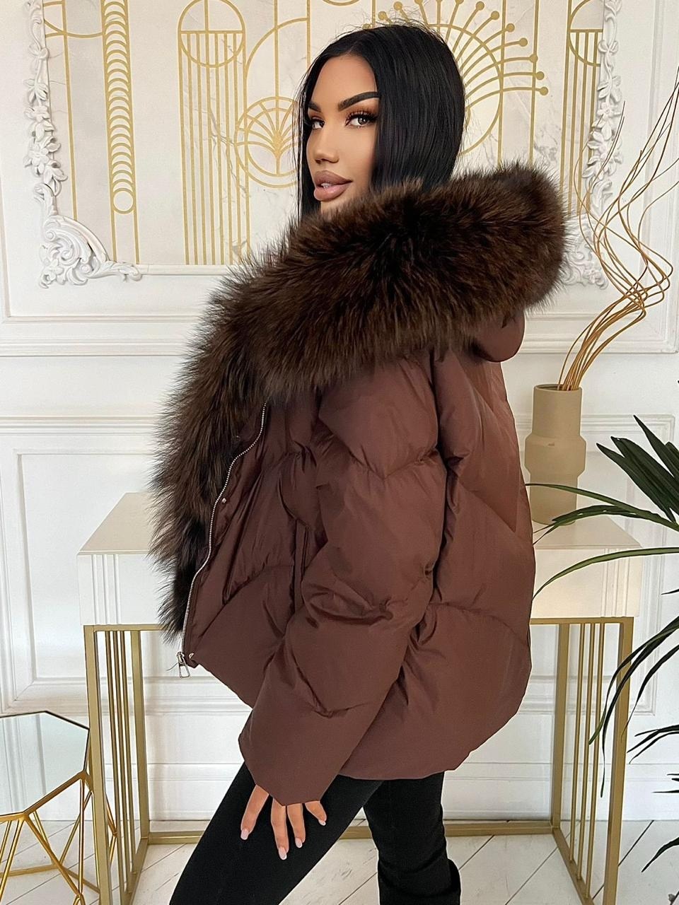 пуховик с натуральным мехом,пуховик женский,женская зимняя куртка,пуховик,куртка с мехом