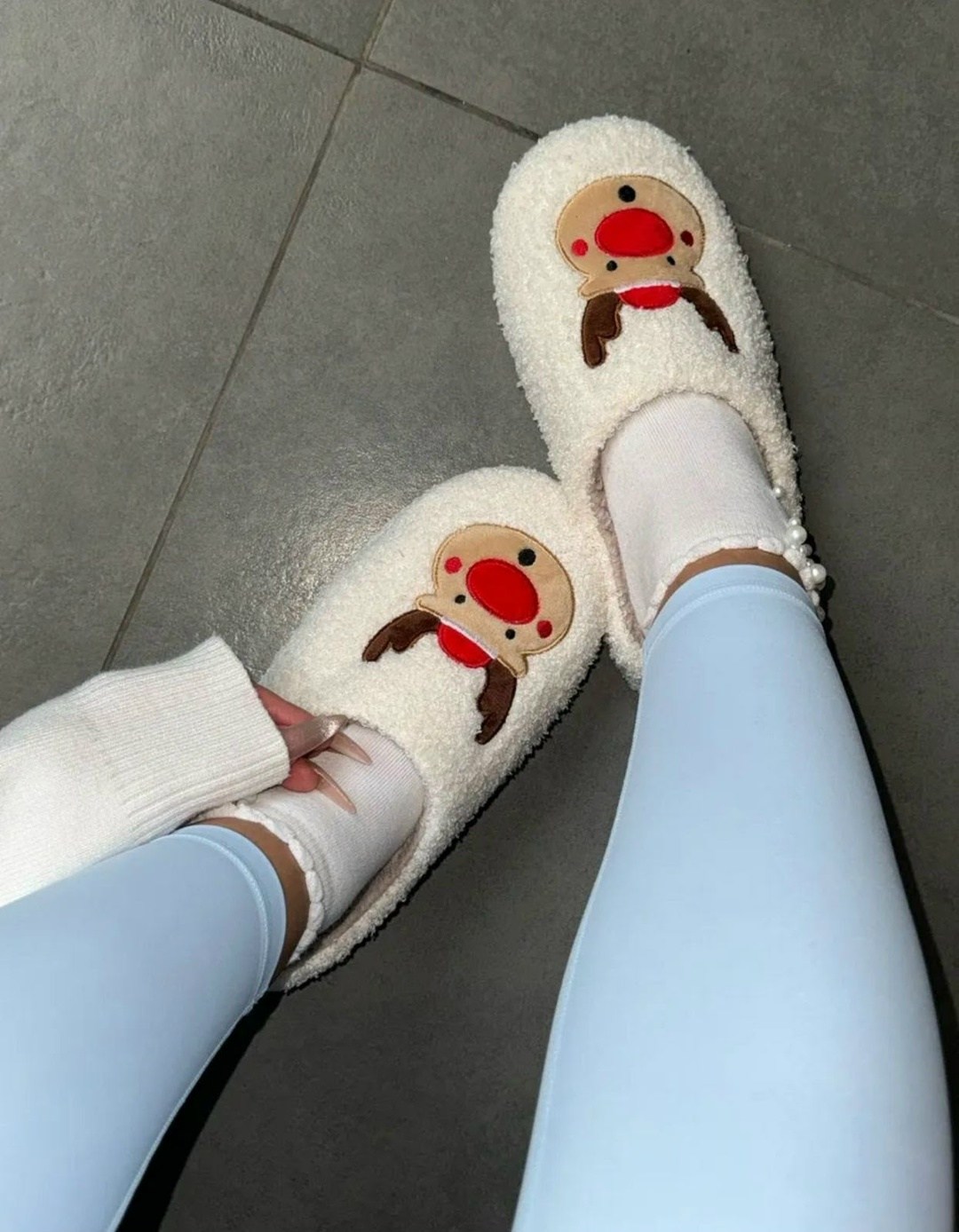 новогодние тапочки,домашние тапочки,рождественские плюшевые тапочки с оленем,тапочки домашние новогодние,тапочки зимние