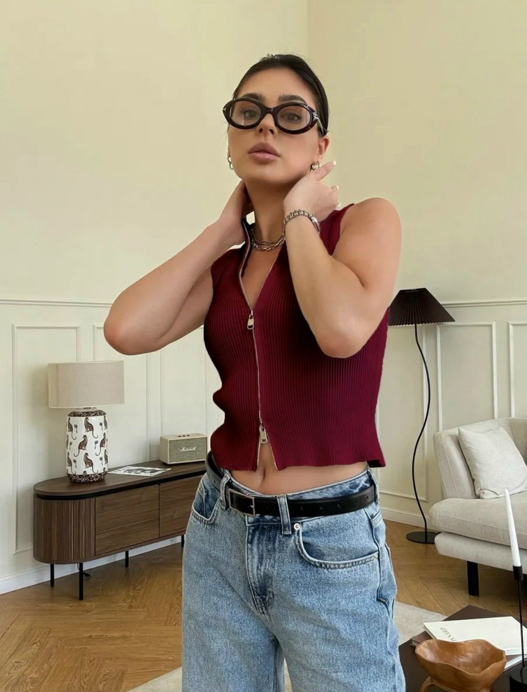 кроп топ в рубчик под пиджак с горлом на молнии,женская кофта,топ женский,женские жилеты,майка женская