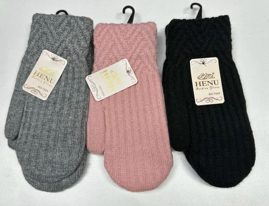 варежки женские "henu",варежки женские,варежки и перчатки,варежки женские "henu" № 7253,вязаные варежки