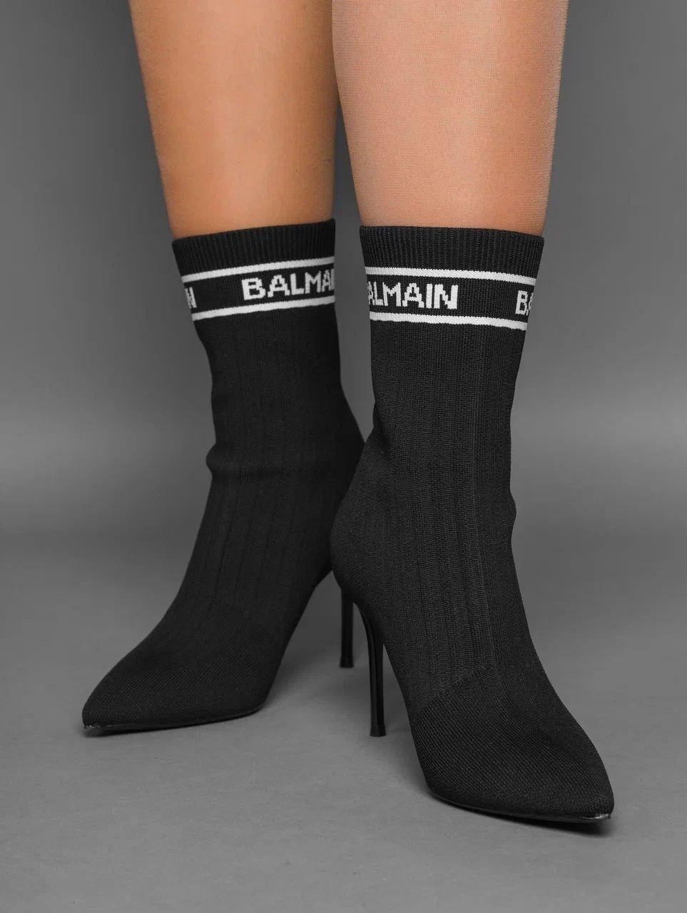 ботильоны balmain, на каблуках,женская ,ботильоны на шпильках,ботильоны
