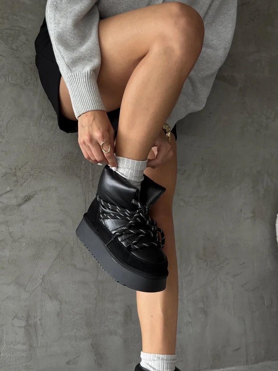 угги дутики на высокой платформе,,дутики женские,зимние угги высокие дутики на платформе 4walk 268430784,дутики tendance zf1480-7-2 черный