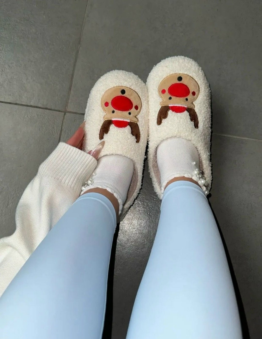 новогодние тапочки,домашние тапочки,рождественские плюшевые тапочки с оленем,тапочки домашние новогодние,тапочки зимние