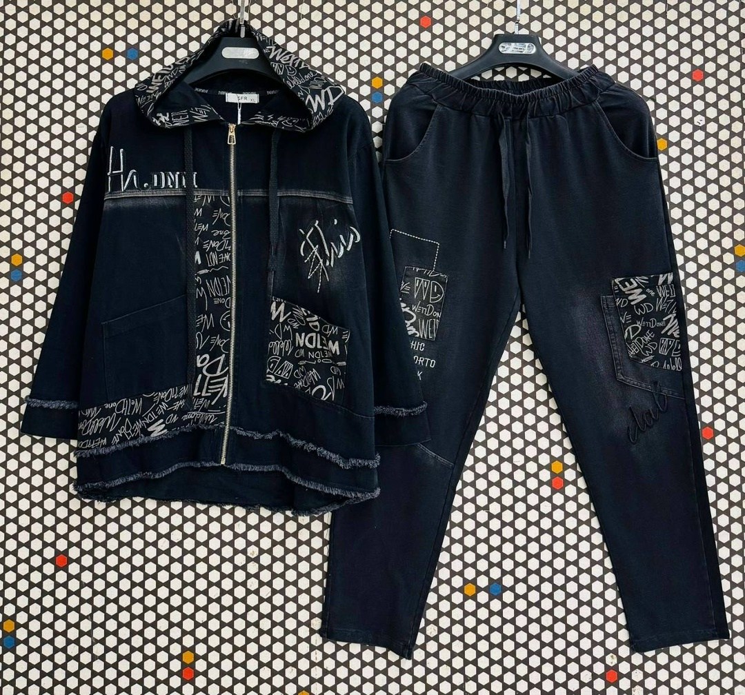 женские костюмы больших размеров,женские костюмы,повседневный костюм,женский джинсовый костюм