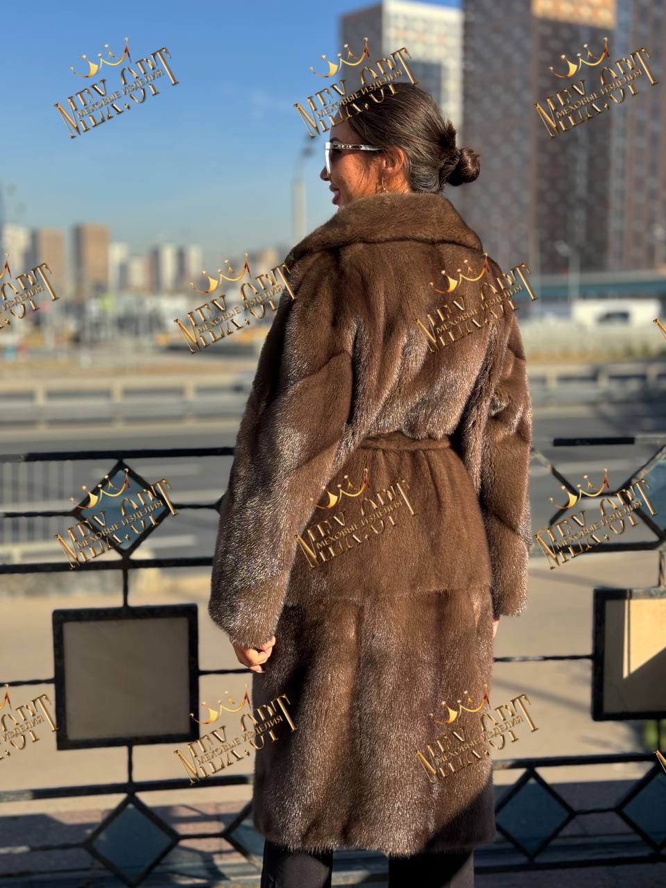 норковая шуба,шуба из норки,удлинённая норковая шуба с поясом,классическая длинная норковая шуба под пояс,шуба норка