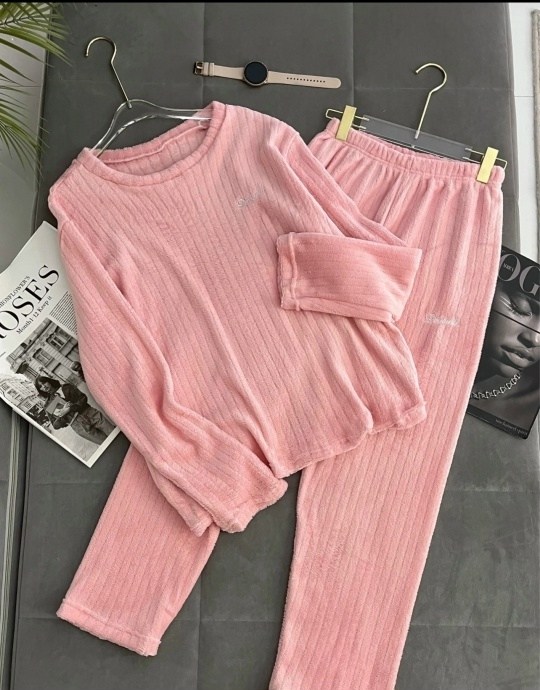 женский пижамный комплект с длинными рукавами,озон пижамы женские,теплая пижама,домашняя одежда пижама,пижама плюшевая теплая со штанами