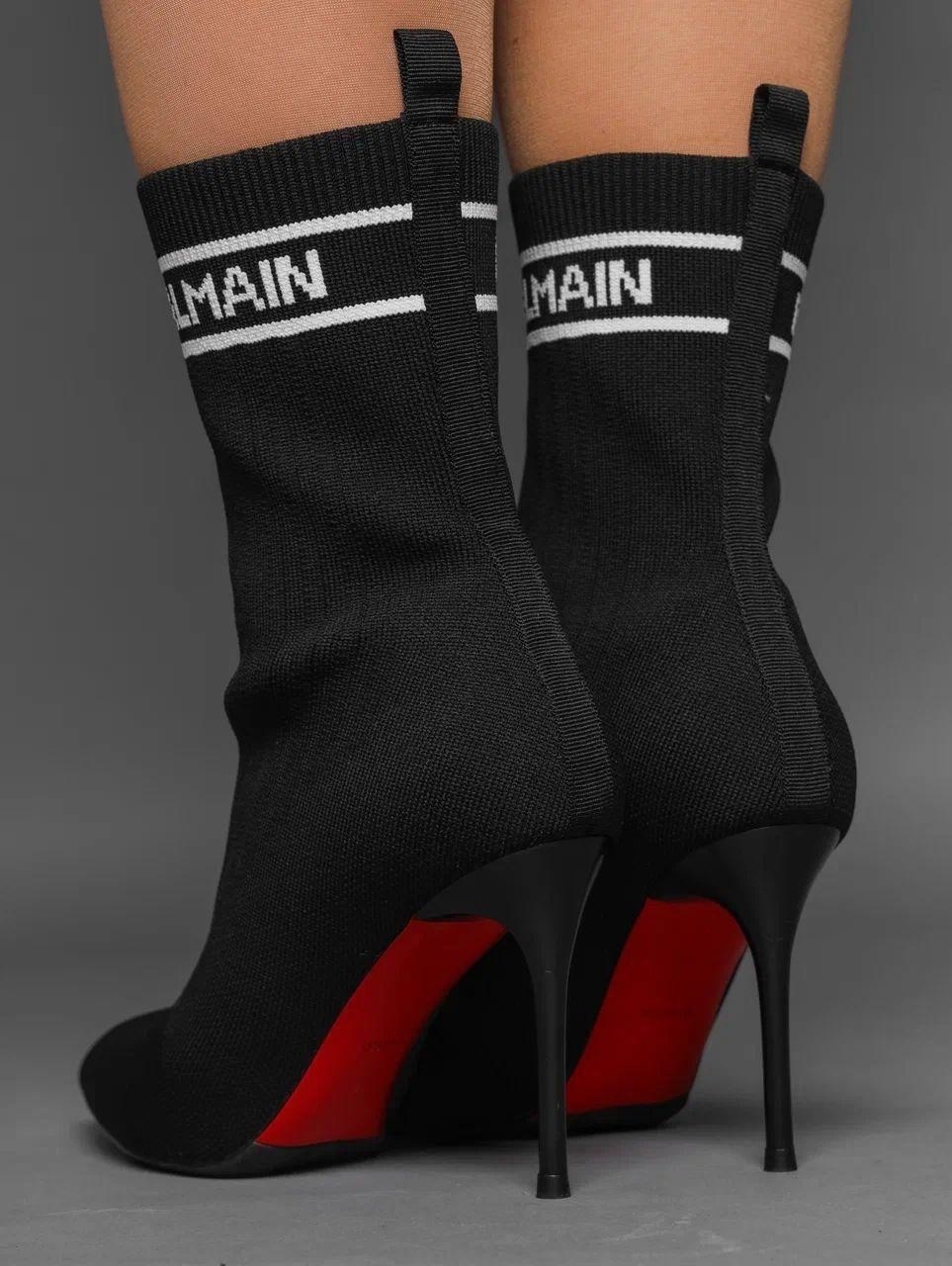 ботильоны balmain, на каблуках,женская ,ботильоны на шпильках,ботильоны