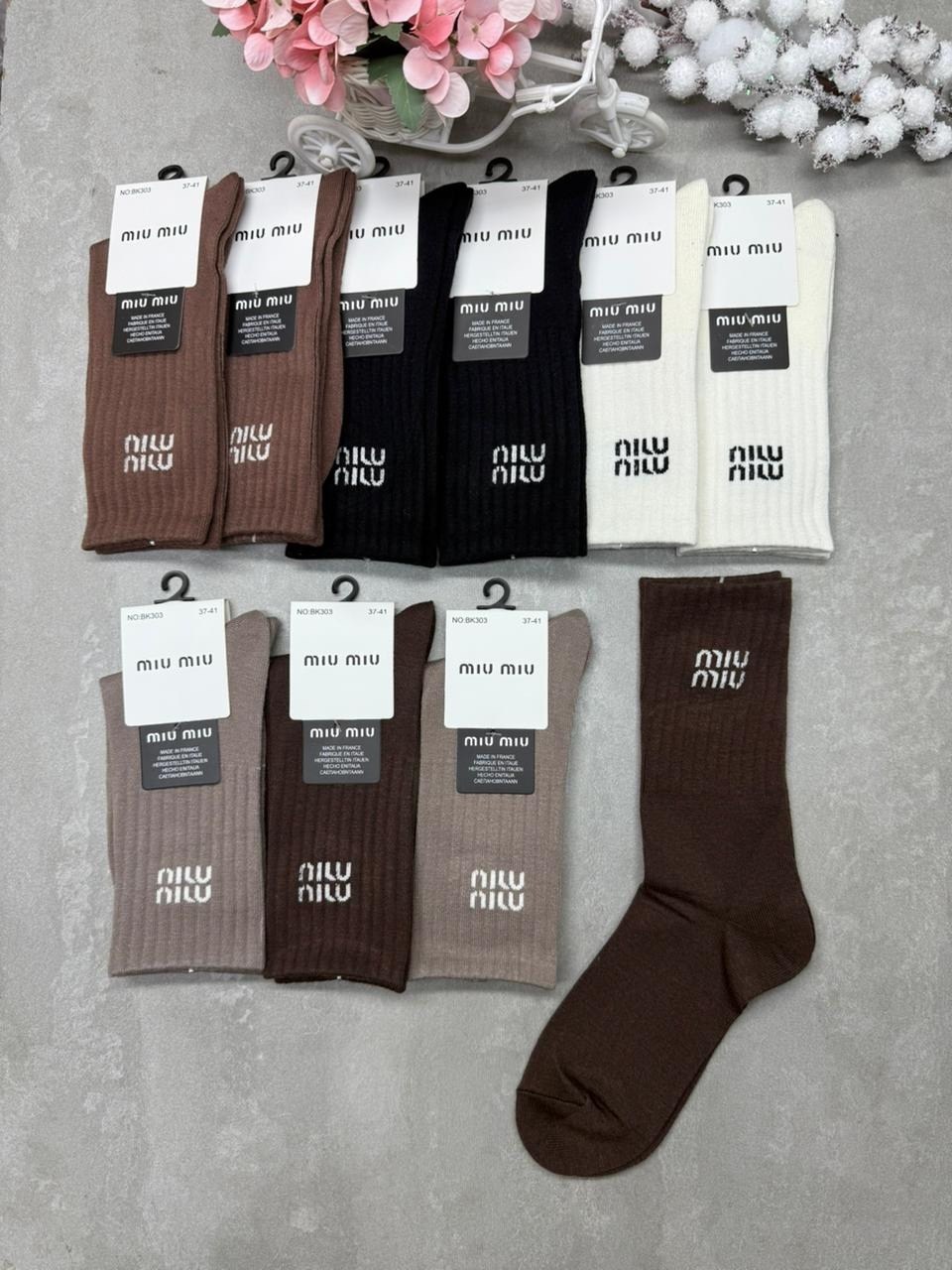 носки женские,носки хлопковые,носки стильные,носки miu miu,носки мода
