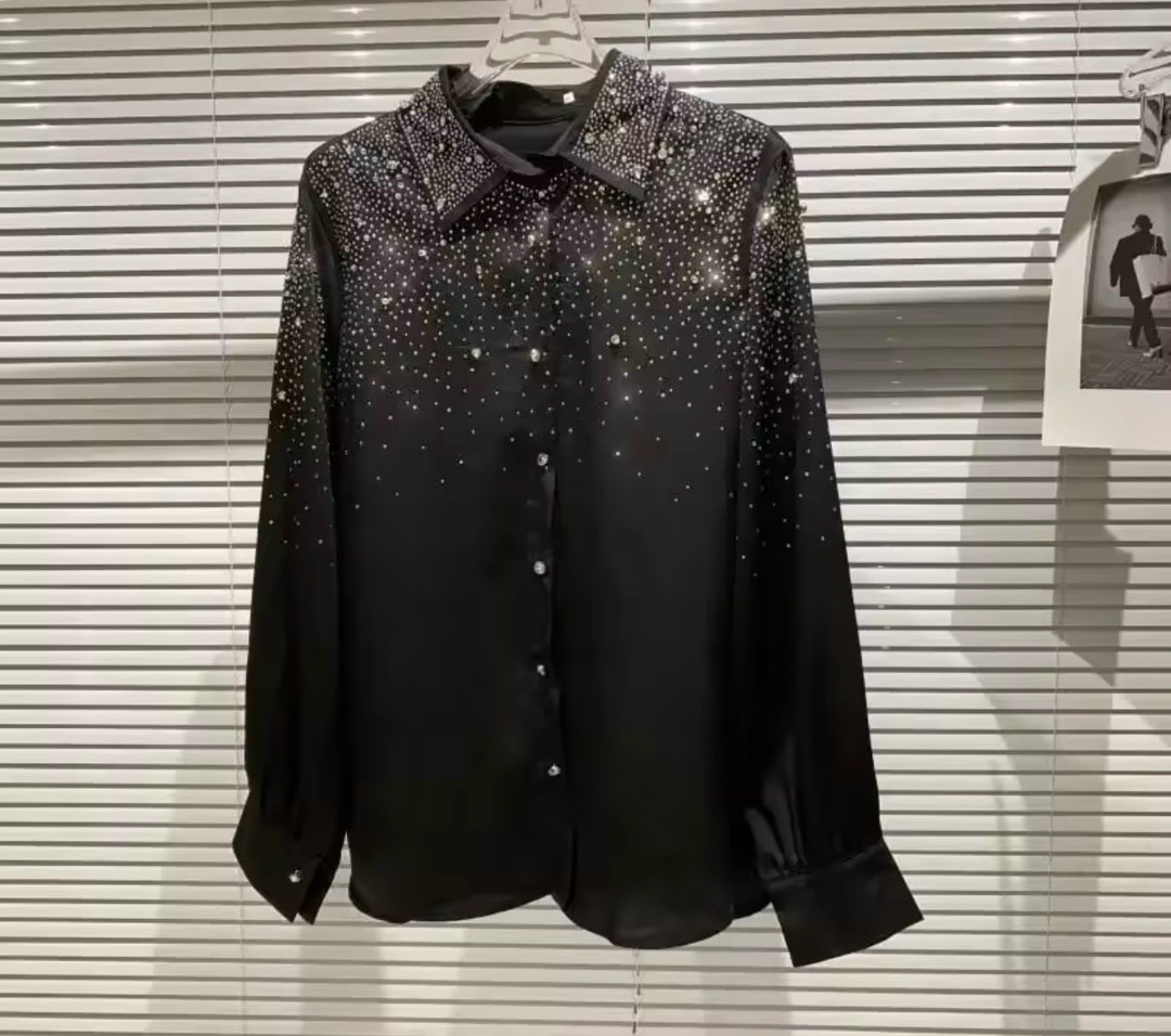 рубашка со стразами,блузка со стразами,рубашка женская со стразами,модная блузка,элегантная рубашка