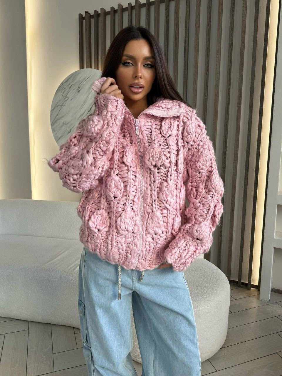 вязаный кардиган,кофта теплая,кофта на флисе,теплая кофта оверсайз,куртка оверсайз