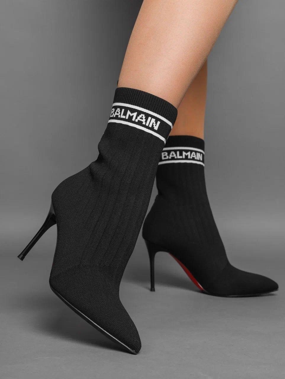 ботильоны balmain, на каблуках,женская ,ботильоны на шпильках,ботильоны