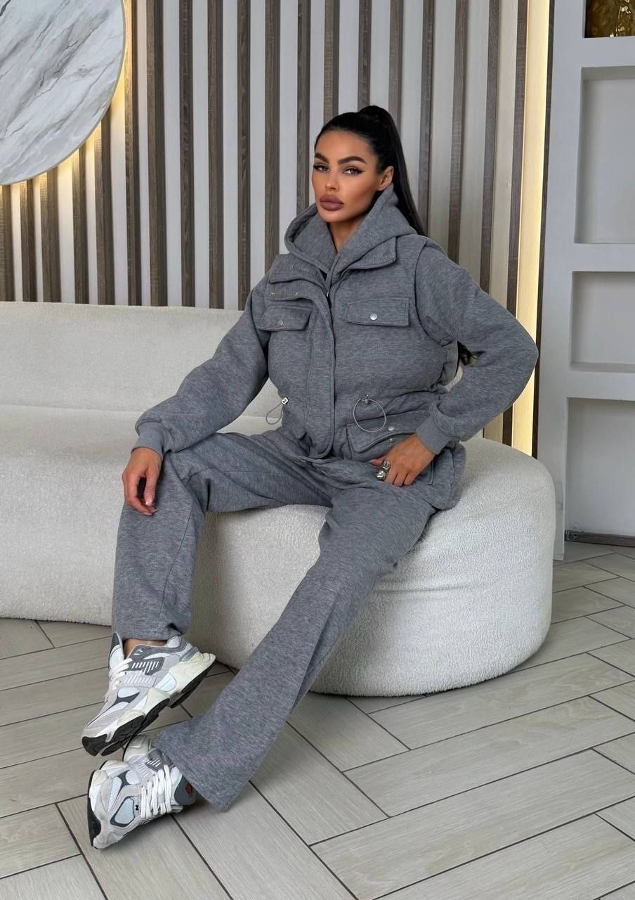 женский костюм тройка,костюм на флисе,женский костюм,костюм теплый,костюм тройка