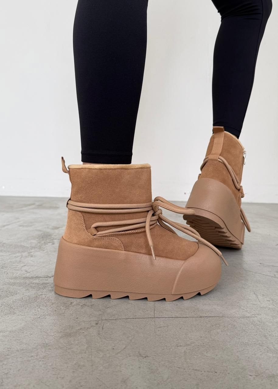 зимние ботинки inuikii classic low platform коричневый,,женские угги,классические замшевые зимние ботинки inuikii бежевый,замшевые полусапоги