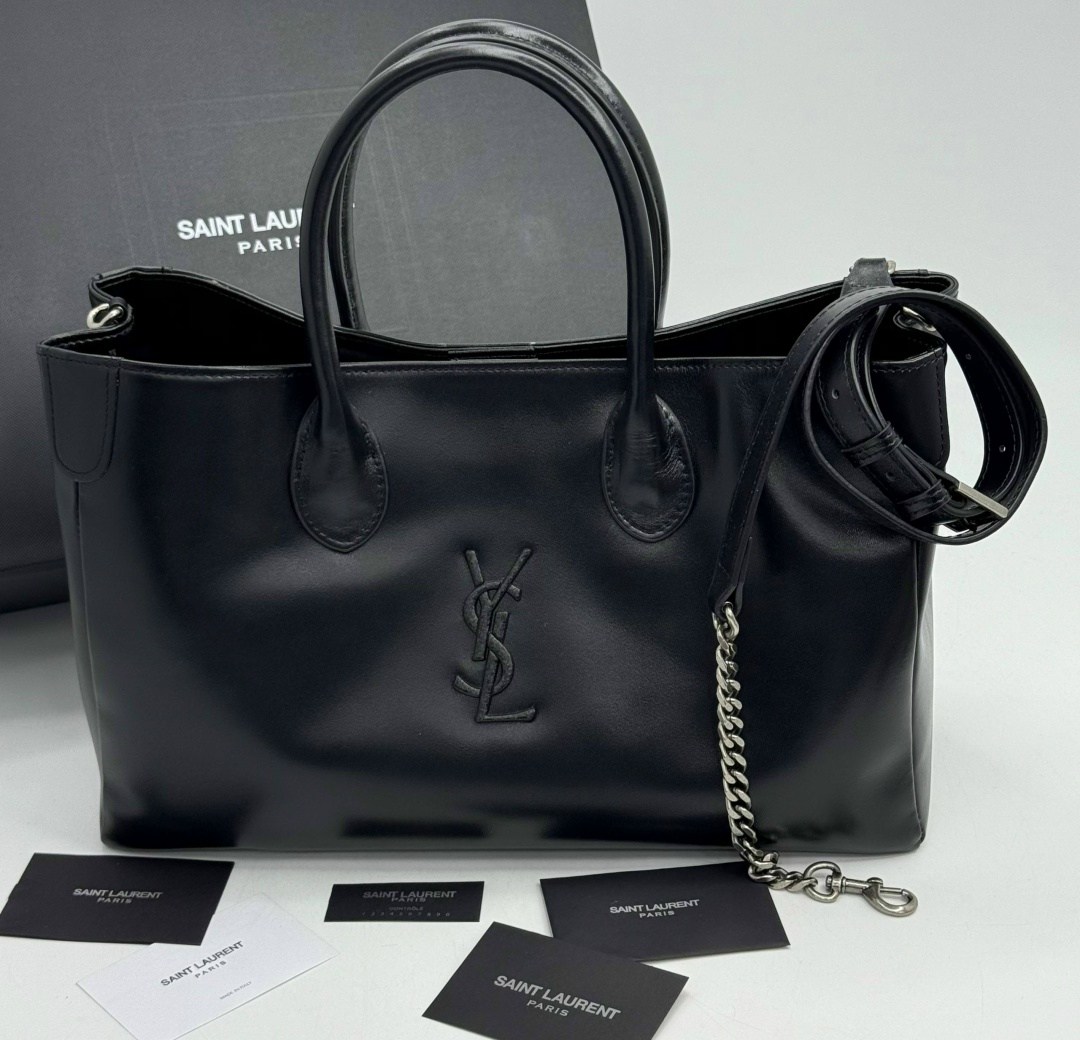 сумка yves saint laurent,yves saint laurent женская чёрная сумка 39x23 см,сумка тоут saint laurent ysl натуральная кожа,saint laurent сумка,сумка saint laurent из натуральной гладкой кожи