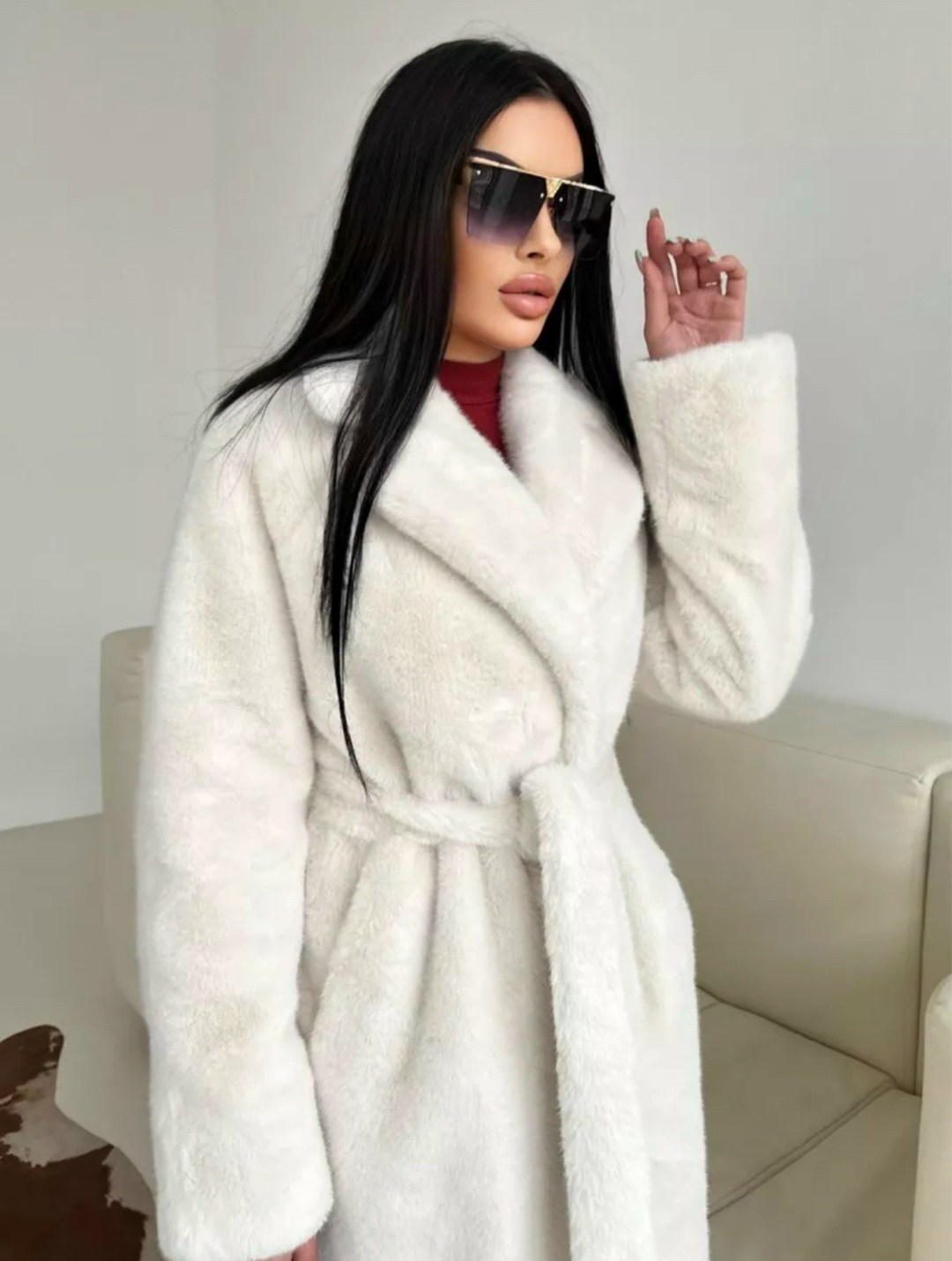 eliseeva dress пальто эко шуба искусственная зимнее норка длинное с поясом,меховое пальто,шуба пальто из эко меха,шуба пальто из эко меха жемчужного цвета,искусственная шуба