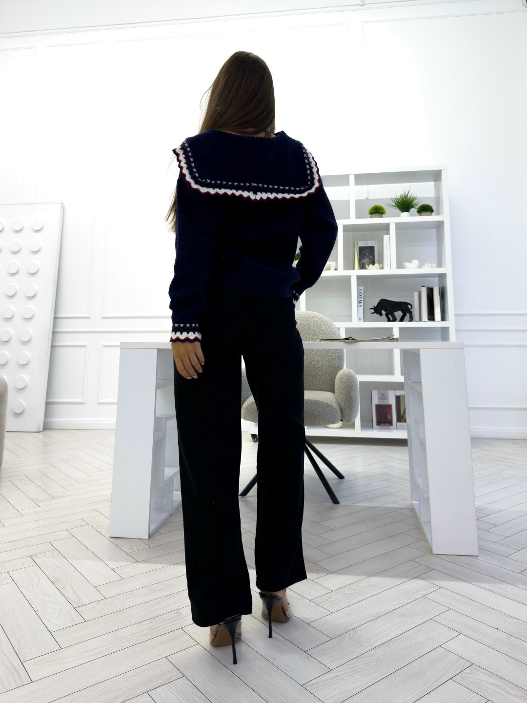 костюмы трикотажные,женский костюм,трикотажный костюм с брюкам,костюм брючный 2084 черный dilanavip,женские брючные костюмы