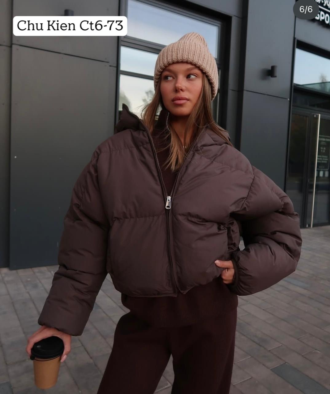 куртка зимняя короткая оверсайз olso brand,куртка оверсайз,куртка зимняя короткая оверсайз olso brand цвет коричневый,женская куртка,женская демисезонная куртка