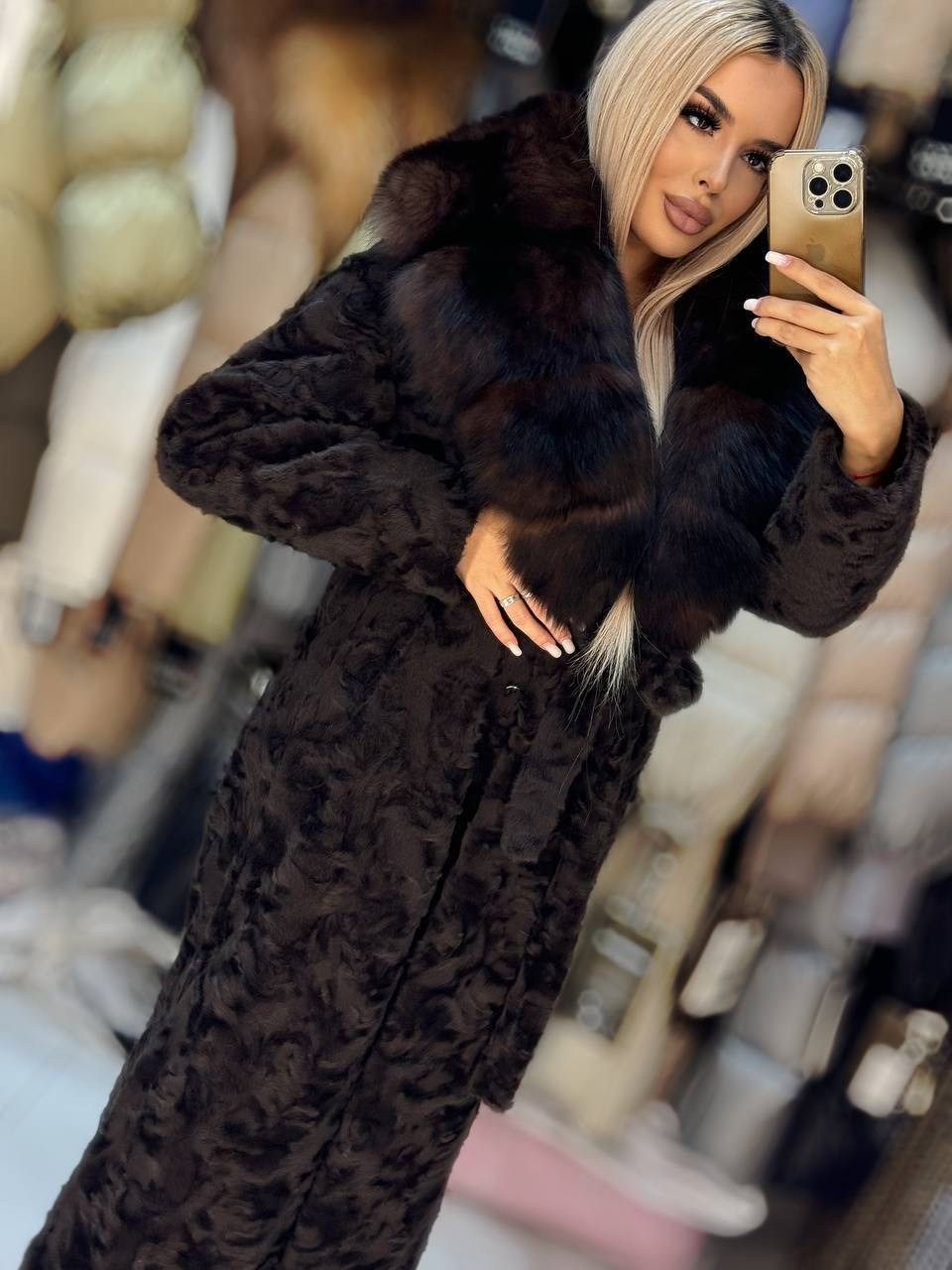 шубки из искусственного меха под норку,искусственная шуба под норку,шуба из эко меха под норку,длинная норковая шуба,удлинённая шуба из экомеха