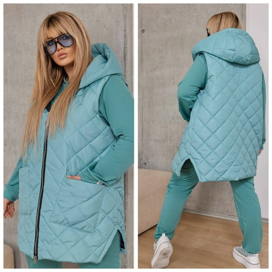 костюм женский тройка,cпортивный костюм женский на флисе,женский костюм на флисе,жилет на синтепоне,стеганая жилетка