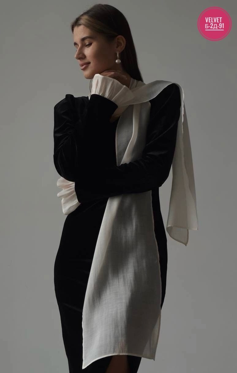 платье с бантом,бархатное платье,платье с высоким воротником,платье стильное,платья из бархата
