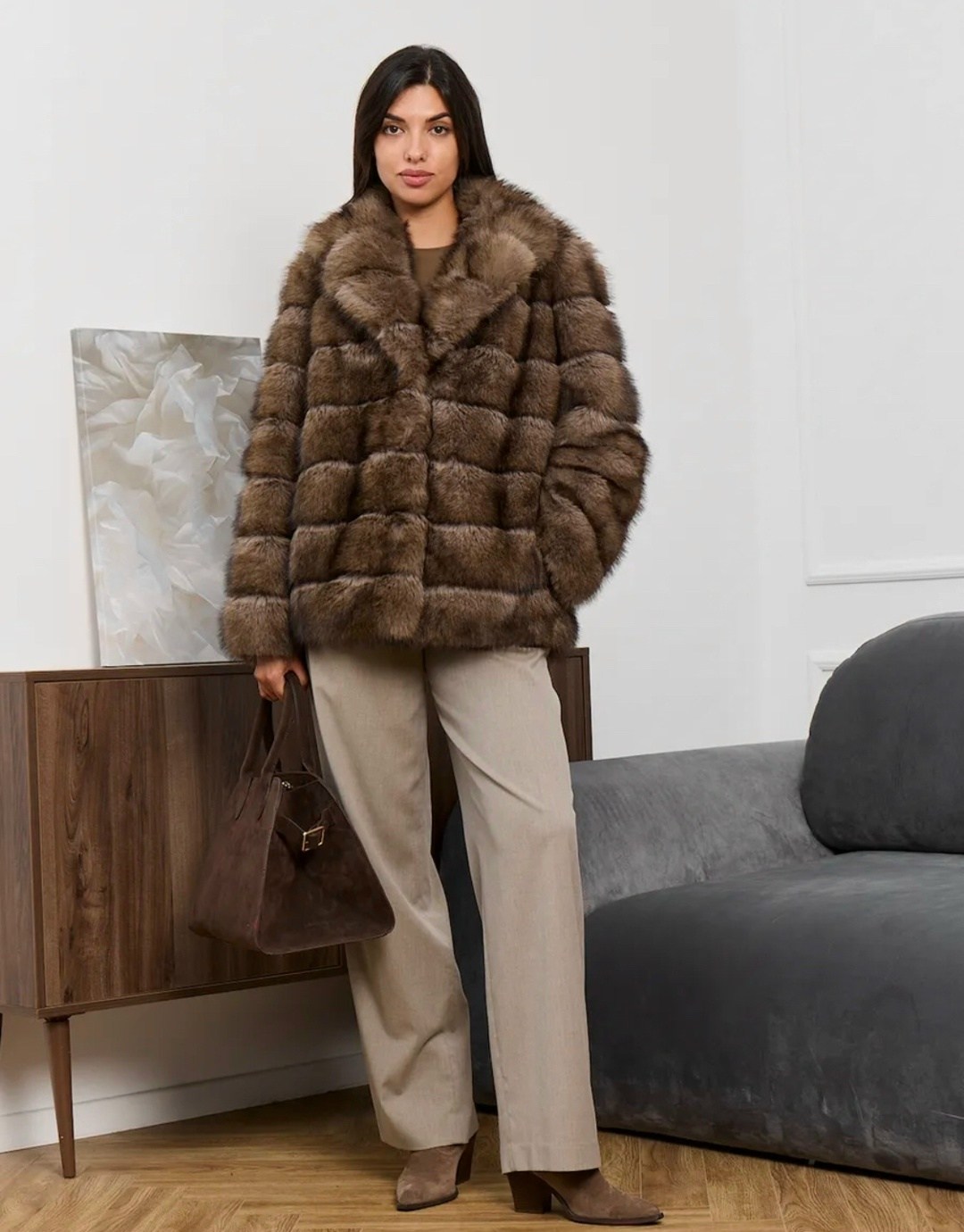 шуба из соболя,шуба из куницы,соболь шуба,соболиная шуба,шуба из куницы 25815 коричневый