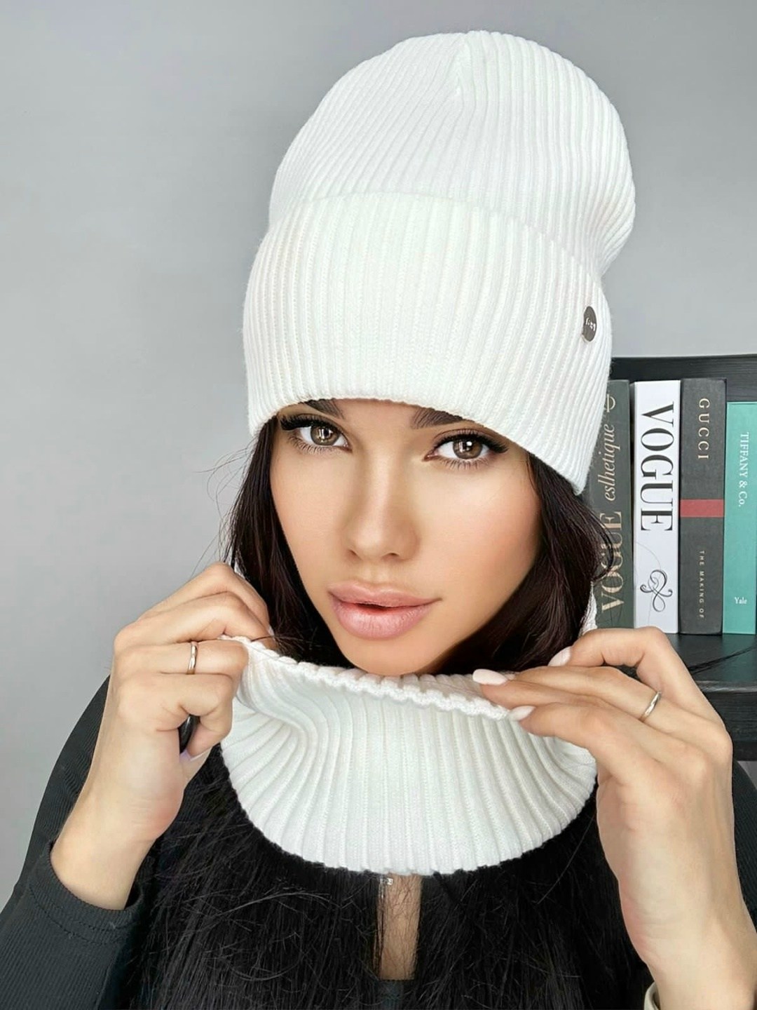 комплект шапка женская на флисе со снудом,комплект шапки,комплект женский шапка и снуд,шапка и снуд комплект,шапка снуд