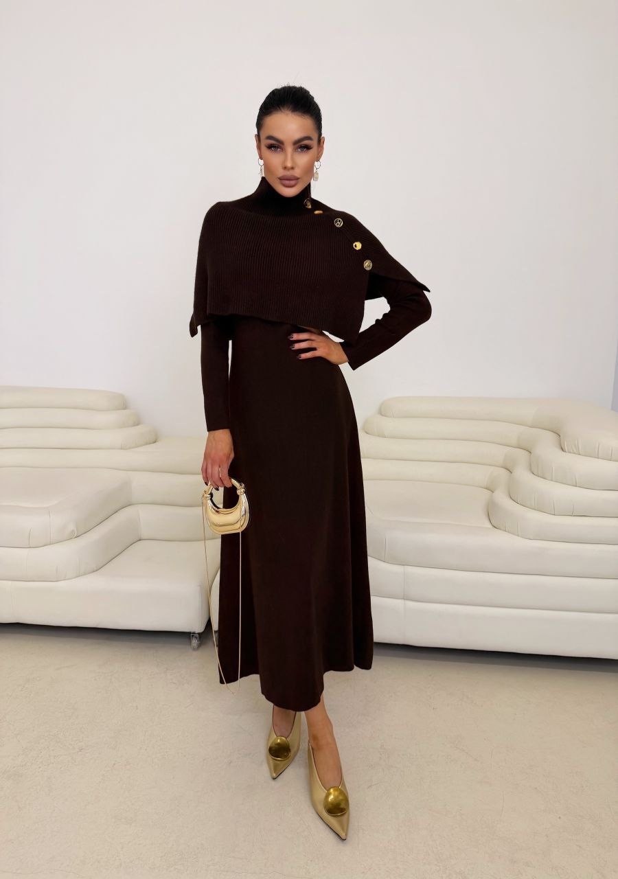трикотажное платье,платье женское,платье шоколадное,шерстяное платье